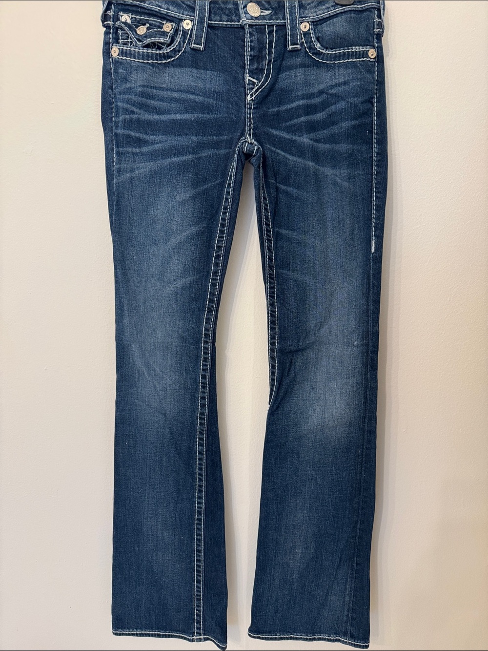 True Religion Women's Boot Cut Jeans in Dark Blue